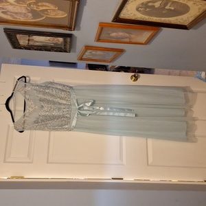 Mint Green long evening gown